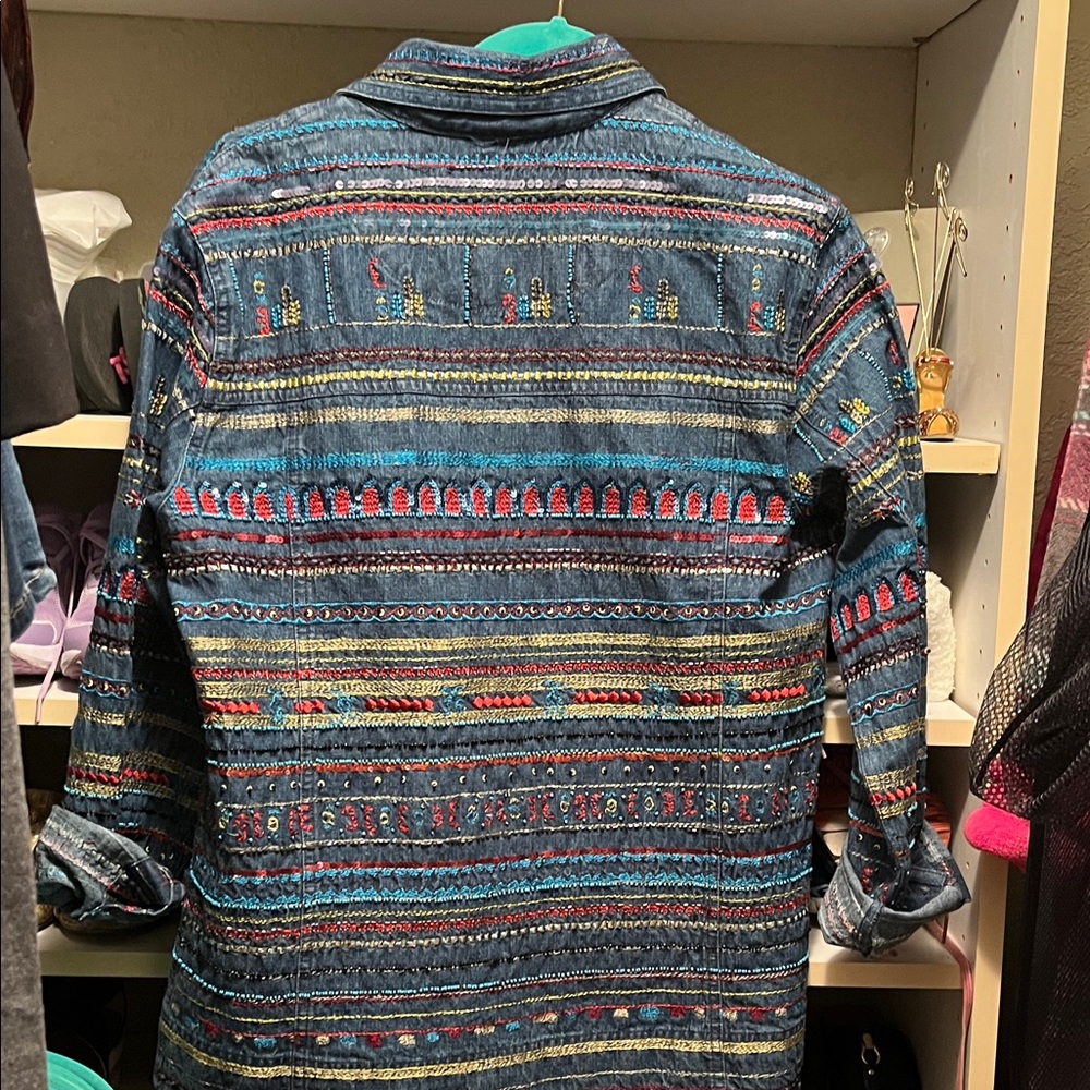 Chico's Blue Denim Jacket - Picture 6 of 6